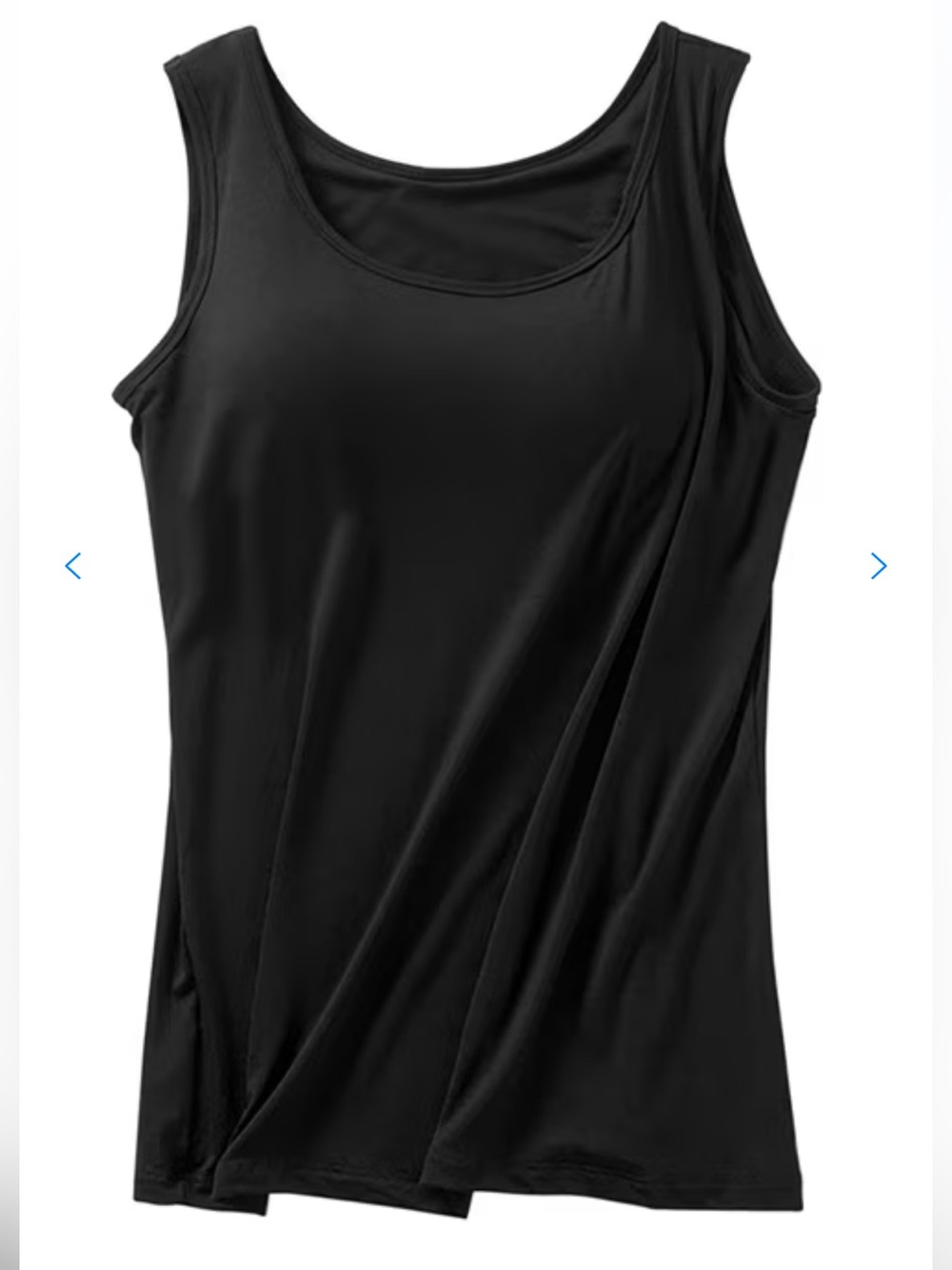 Black Women's Sleeveless Tank Top with built in bra